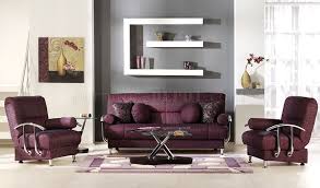 We offer a large selection of luxury sofa sets, ranging from victorian styled furniture to very modern italian designs. Stylish Living Room With Storage Sleeper Sofa In Burgundy Fabric