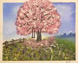Work on the cherry blossom, adding more details. My Favorite Cherry Blossom Tree Drawing Academy Drawing Academy