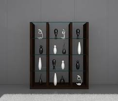Glass mosaics and glossy bright wall tiles add interest to a splashback design while being easy to keep clean. Float Contemporary Wall Unit In Timber Chocolate With Glass Shelves Newark New Jersey J M Float