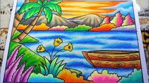 Beberapa contoh gambar bunga diatas bisa nih untuk orang tua cetak (print). Gambar Mewarnai Pemandangan Pantai