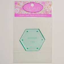 Here's a free 1/2″ hexagon template. Sue Daley Acrylic Template For English Paper Piecing Hexagons