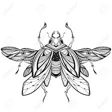 Encourage students to investigate egyptian hieroglyphs. Beetle Bug Tattoo Drawing Scarab Bug Illustration Royalty Free Cliparts Vectors And Stock Illustration Image 85470983