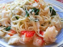 Serving size 1 1/2 cups pasta with crab. Angel Hair Pasta With Crab And Spinach Charles And Kimberly S Recipes