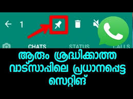 Whatsapp Chat Pin Setting Malayalam Youtube