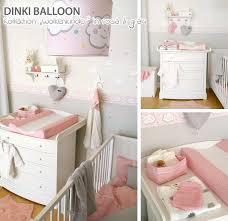Dinki Balloon Babyzimmer Wolkenkinder Rosa Grau Babyzimmer Kinder Zimmer Zimmer