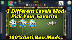 If you pot the 8 ball before your other balls, you automatically lose. 3 Different Levels Mods 8 Ball Pool 4 3 1 Extended Guidelines 100 Anti Ban By