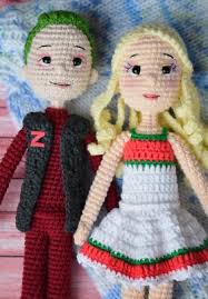 Zed and Addison, ZOMBIES, SET of 2 crochet Dolls, Dolls from your favorite  movie