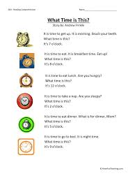 Reading Comprehension Worksheet What Time Is This Reading Comprehension Worksheets Reading Comprehension Comprehension Worksheets