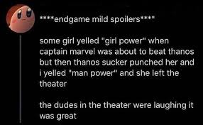 This Is My Favorite Endgame Story Man Power Marvel Funny Funny Memes Memes