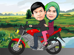 Gambar Kartun Lucu Orang Naik Motor Terbaru Top Gambar