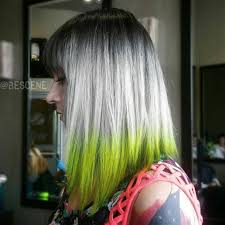 Black And Neon Green Hair 20 Ways To Rock Green Hair Neon Green Hair Dipped Hair Green Hair