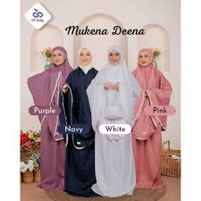 Jual DEARY CASTLE DAILY Mukena Deena 2in1 Katun Renda Travelling