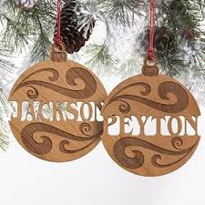 Personalized Natural Wood Name Ornament Wood Christmas Ornaments Christmas Ornaments Wooden Christmas Ornaments