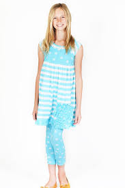 Jelly The Pug Blue Hyacinth Sophia Stripe Dress Legging Set Baby Girls Hautelook