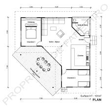 Villa 100m Plan Jpg Plan Petite Maison Plan De Maison Gratuit Plan De Maison Fonctionnelle