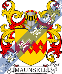 Blois is a belgian woven jacquard wall hanging. Maunsell Family Crest Coat Of Arms And Name History
