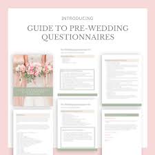 Whenever you have time, it would be Guide To Pre Wedding Questionnaires