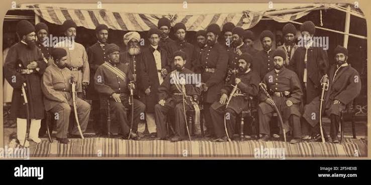 Group, The Amir Yakub Khan and Sirdars of Kabul. John Burke (Irish, about 1843 - 1900 Stock Photo - Alamy