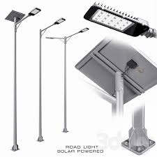 3d Models Street Lighting Road Light Solar Powered