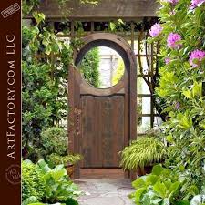 Custom Harvest Moon Gate Solid Wood Handmade Garden Entrance Garden Gate Design Garden Entrance Metal Garden Gates