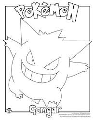 Gengar Coloring Page Pokemon Rey Mago Colores