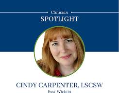 Cindy Carpenter, LSCSW, serves as an outpatient therapist for ages 18 and  older at our East Wichita office, located near 21st Street and Webb Road.  She helps those with depression, anxiety, grief,