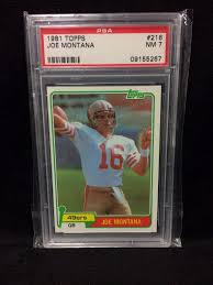 The 1952 topps mantle is often mistakenly referred to as mantle's rookie card, but that honor belongs to his 1951 bowman card (which is worth about a third of the 1952 topps card). Joe Montana Rookie Card Psa 7 1981 Topps