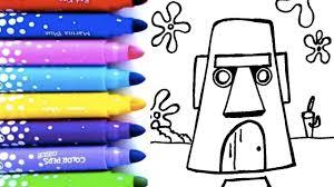 Bob esponja con su red. Aprende A Dibujar Colorear La Casa De Calamardo Tentaculos De Bob Esponja Youtube