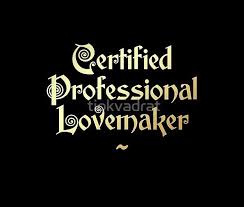 Certified Professional Lovemaker Blue Text Meme Fabulous Design For The One You Love Great Gift For Lovers And Bed Partners Buy For Y Text Memes Gold Text