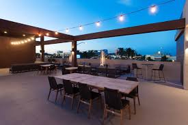 Springhill Suites Huntington Beach Orange County 2nd Floor Terrace Holiday Guestroom Hotel Patio Outdoor Decor Hotel Suites