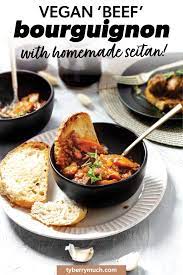Vegan Seitan Beef Bourguignon Thank You Berry Much Recipe In 2021 Beef Bourguignon Vegan Comfort Food Vegan Christmas Recipes