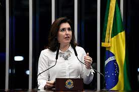Ela quer que congresso volte a ter sessões presenciais a partir de meados de maio.| foto: Simone Afirma Que Brasil Precisa Do Espirito Conciliador De Ramez Tebet Senado Noticias