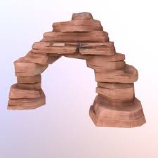 Desert Rock 3d Model Deserts Low Poly Rock