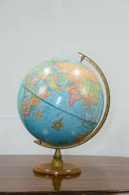 Provenance Vintage Rentals Francis Vintage Blue World Globe Travel Theme Wedding Home Decor Event Decor Vinta Travel Theme Wedding Travel Globe Vintage Globe