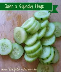 Use Cucumbers To Quiet A Squeaky Hinge Household Remedies Squeaky Door Household Hacks