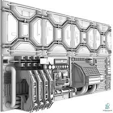 Sci Fi Wall Panel 3d Model For Sale 3d Squirrel On Behance Sci Fi Environment Sci Fi Props Spaceship Interior