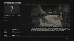 How To Get The Rusted Hunter Hatchet In Red Dead Redemption 2
