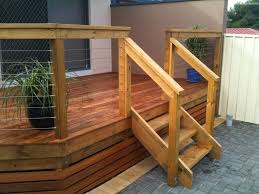 Stair hand and base rails connect the 6 ft. Outdoor Deck Stairs To Finish Your Project Quinju Com