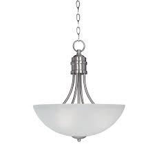 Explore our range, including glass pendant lights and kitchen pendant lighting. Maxim Lighting Logan Satin Nickel Modern Contemporary Frosted Glass Bowl Pendant Light In The Pendant Lighting Department At Lowes Com