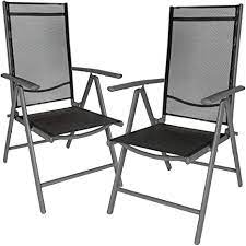 Fast & free shipping on many items! Tectake Aluminium Folding Garden Chairs Set Adjustable With Armrests Amazon Co Uk Garden Outdoors