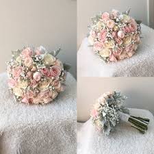 A Mixture Of Pink Ivory And White Bouquet Flower Bouquet Wedding Bridal Bouquet Flowers Silk Flower Wedding Bouquet