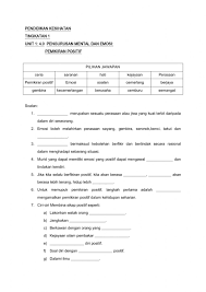 Pendidikan islam tingkatan 1 kementerian pendidikan malaysia dokumen standard kurikulum dan pentaksiran kurikulum standard sekolah menengah ii kementerian pendidikan malaysia… tingkatan 1. Latihan Pendidikan Kesihatan T1 Worksheet