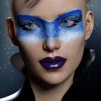 extreme closeup high fashion makeup