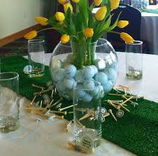 Decorate with sand, seashells and lighthouses. Golf Birthday Party Centerpieces Golf Themed Party Perfect Ideas Home Party Theme Ideas Golf Birthday Party Golf Party Decorations Golf Theme Party