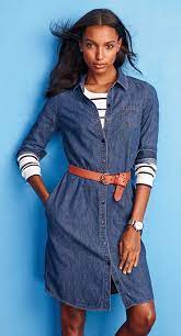 Denim Dress Denim Shirt Dress Women Winter Dress Outfits Denim Dress Fall
