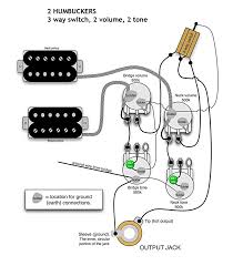 Wiring diagrams ignore the red and white wires in the diagram if your hb only has 2 wires(it has to have at least 2). Dual Humbucker Wiring Diagram 2 Volume 2 Tone