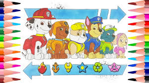 Everest tracker is able to track down anything using his advanced hearing. Coloring Paw Patrol Coloring Book For Kids Painting Marshall Skye Chase Rubble Tracker Zuma Youtube