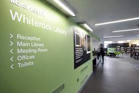 Providing zones for different services, each having an individual look & feel. Lagan Aviation Infrastructure Whiterock Library Fit Out