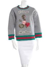 Gucci 2016 L Aveugle Par Amour Sweatshirt Gucci Sweatshirt Clothes Design Three Quarter Sleeve Tops