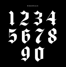 Pin By Kenneth Breda On Tattoo Tattoo Lettering Fonts Number Tattoo Fonts Number Tattoos